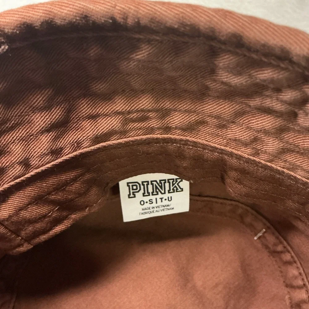 PINK Victoria's Secret Brown Cotton Bucket Hat - Men's Accessory - Picture 3 of 5